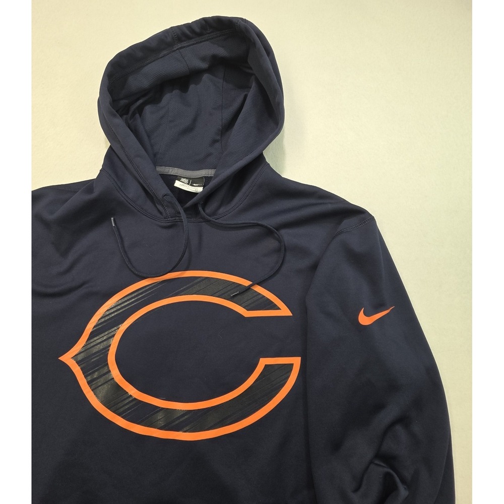 Chicago Bears Nike Hoodie XL Pullover Sweatshirt Blue Orange Performance